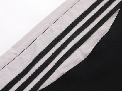 Striped Panel Wide Leg Sweatpants