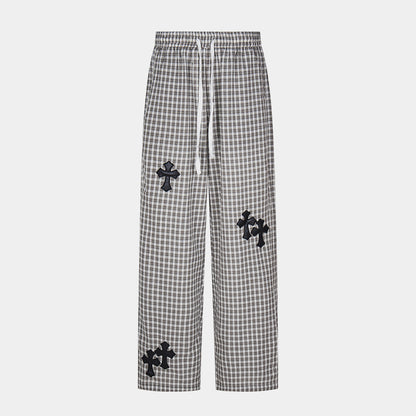 Cross Patch | Plaid Lounge Pants - Santo 