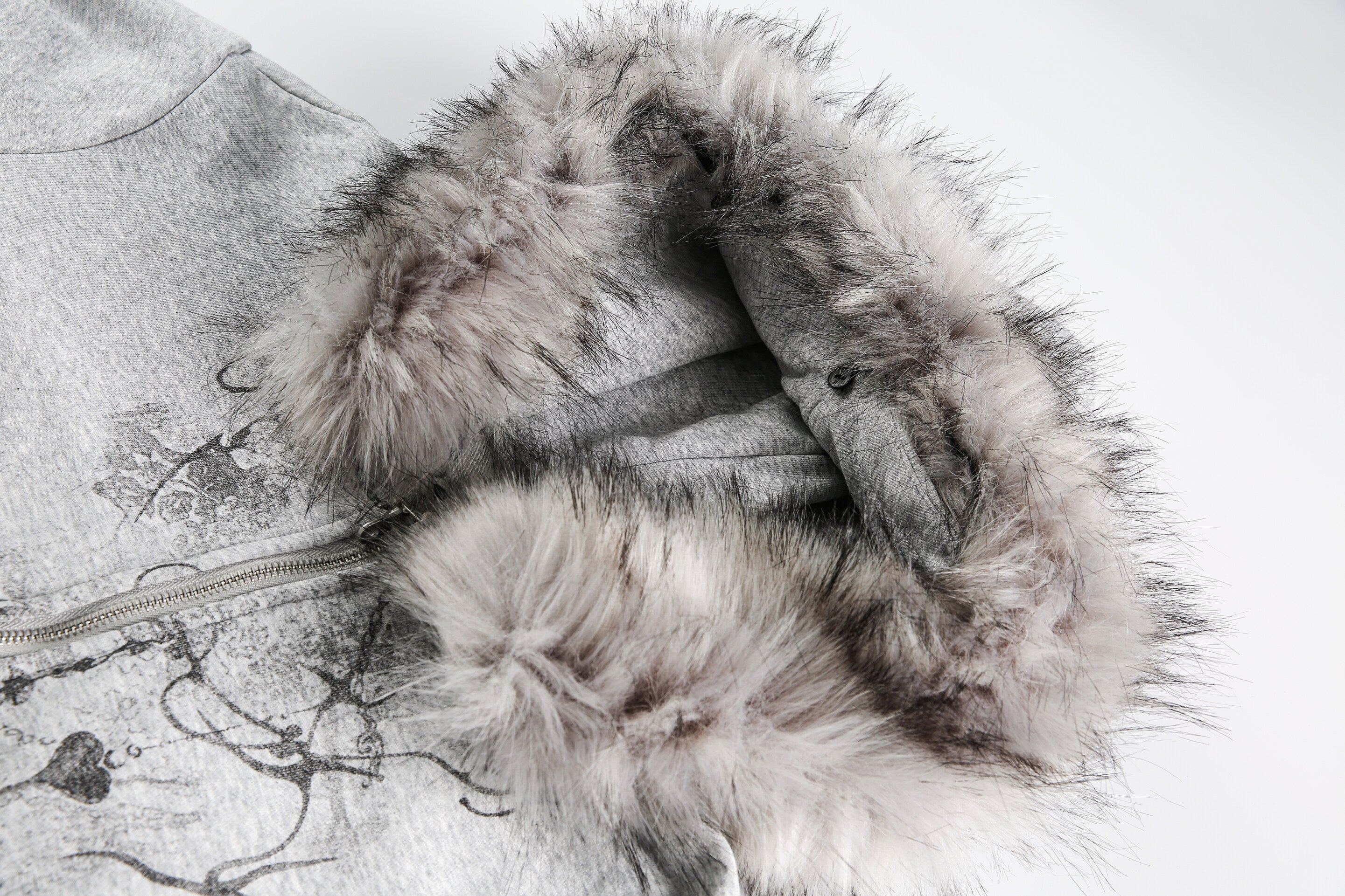 Gothic Fur Collar | Zip Up Hoodie