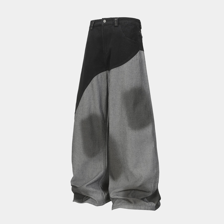 Two-Tone Fade Wash | Wide Jeans
