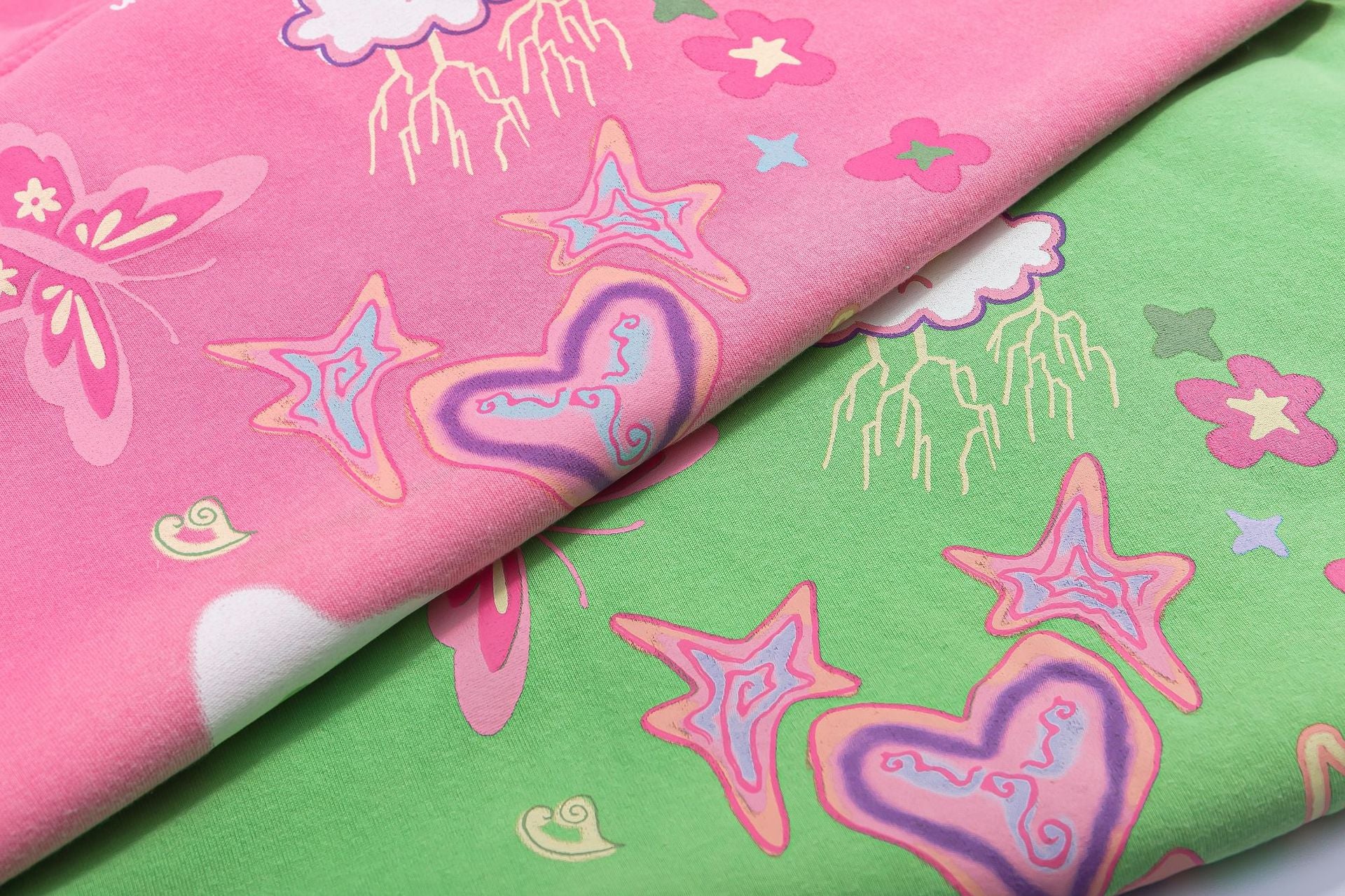 Charming Wash | Sweat à capuche surdimensionné délavé à imprimé graphique