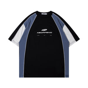 "Speedway" Contrast Racing T Shirt - Santo 