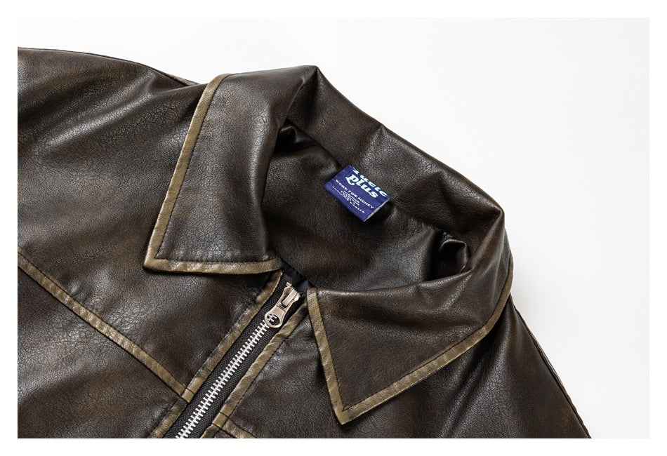 Leather Legacy | Classic Brown Bomber Jacket