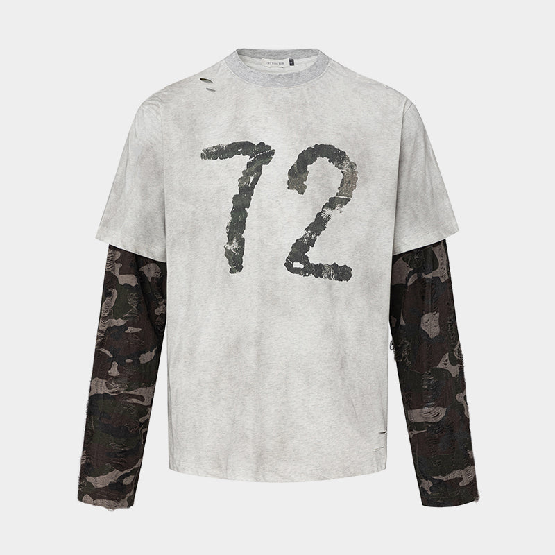 Camo Layered 72 Print | Vintage Sweatshirt - Santo 
