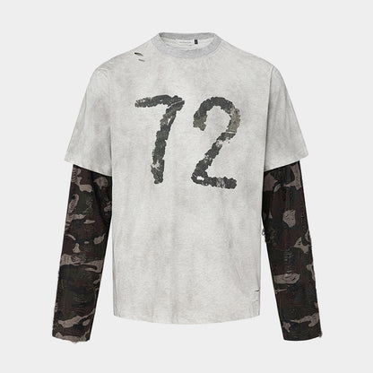 Camo Layered 72 Print | Vintage Sweatshirt - Santo 