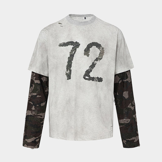 Camo Layered 72 Print | Vintage Sweatshirt - Santo 