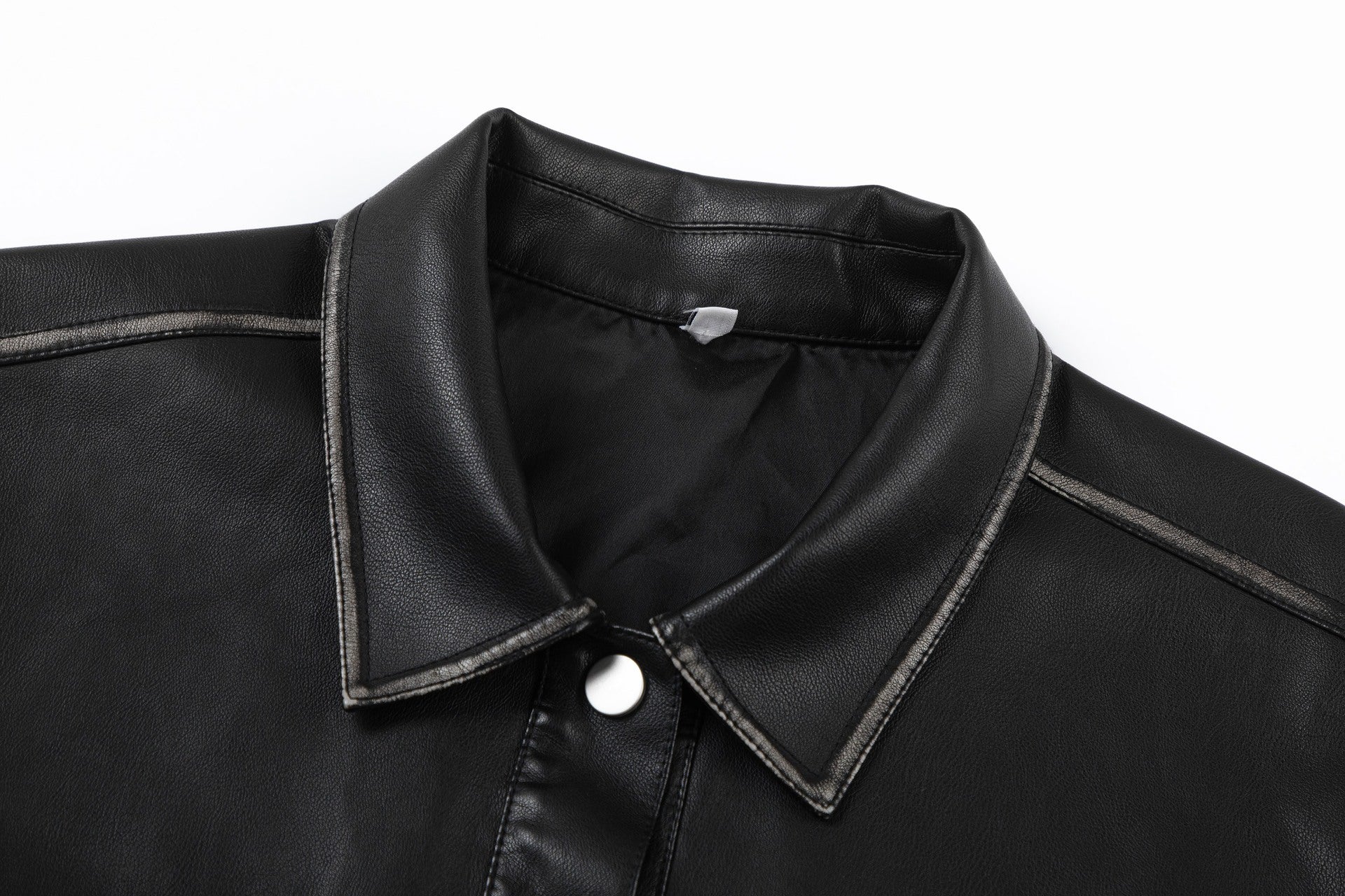 Schwarze Echo | Retro Schwarze Lederjacke