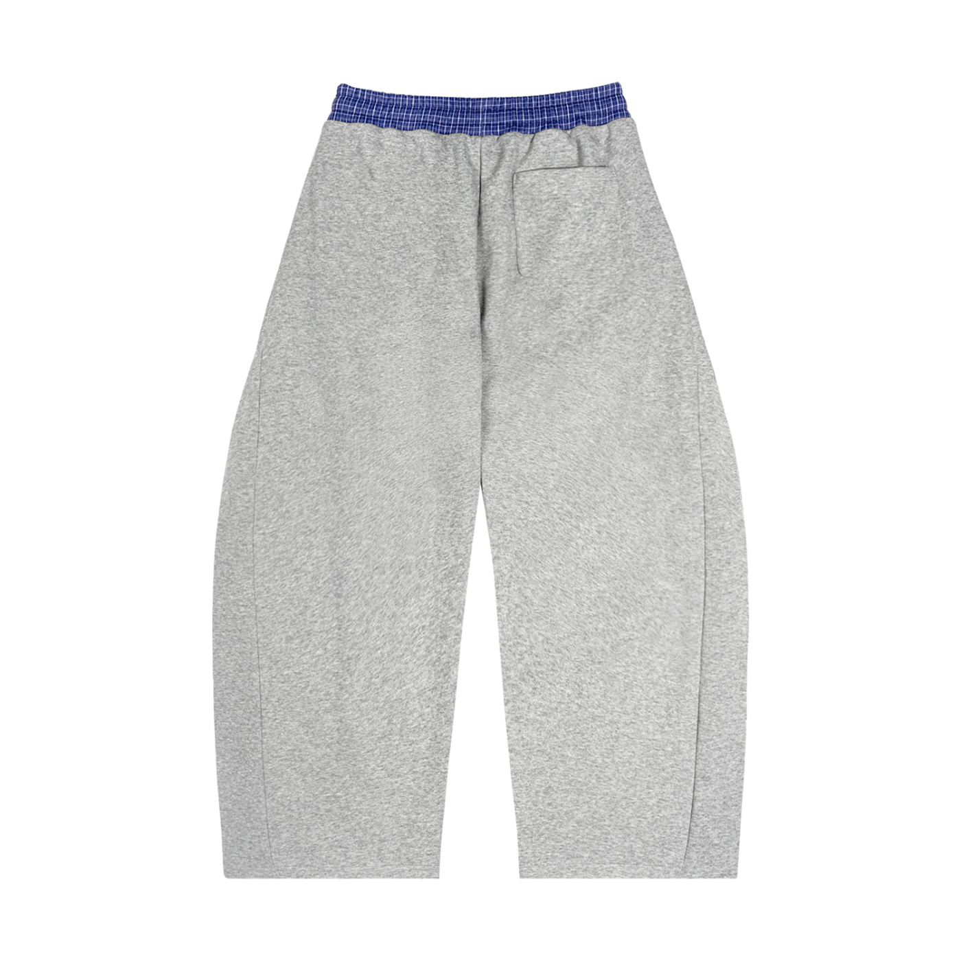 Double Up - Plaid Waistband Barrel Sweatpants