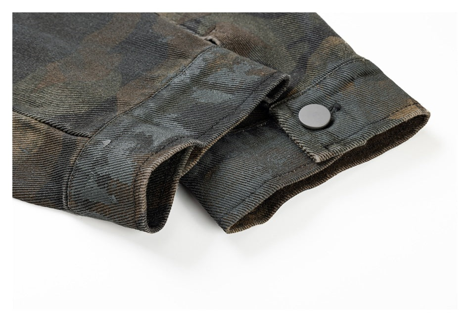 Camo Bark | Camouflage Print Jeansjacke