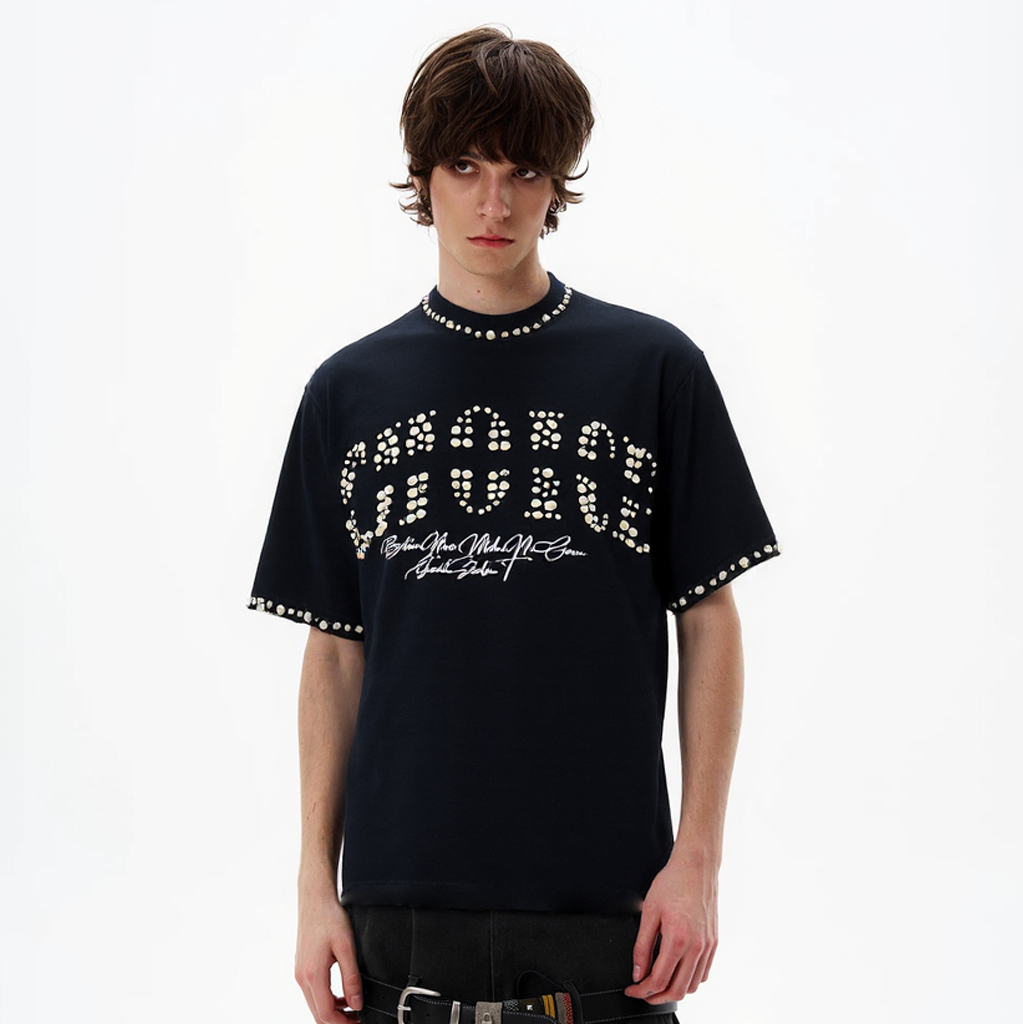 Pearl Studded | Hip Hop T-shirt - Santo 