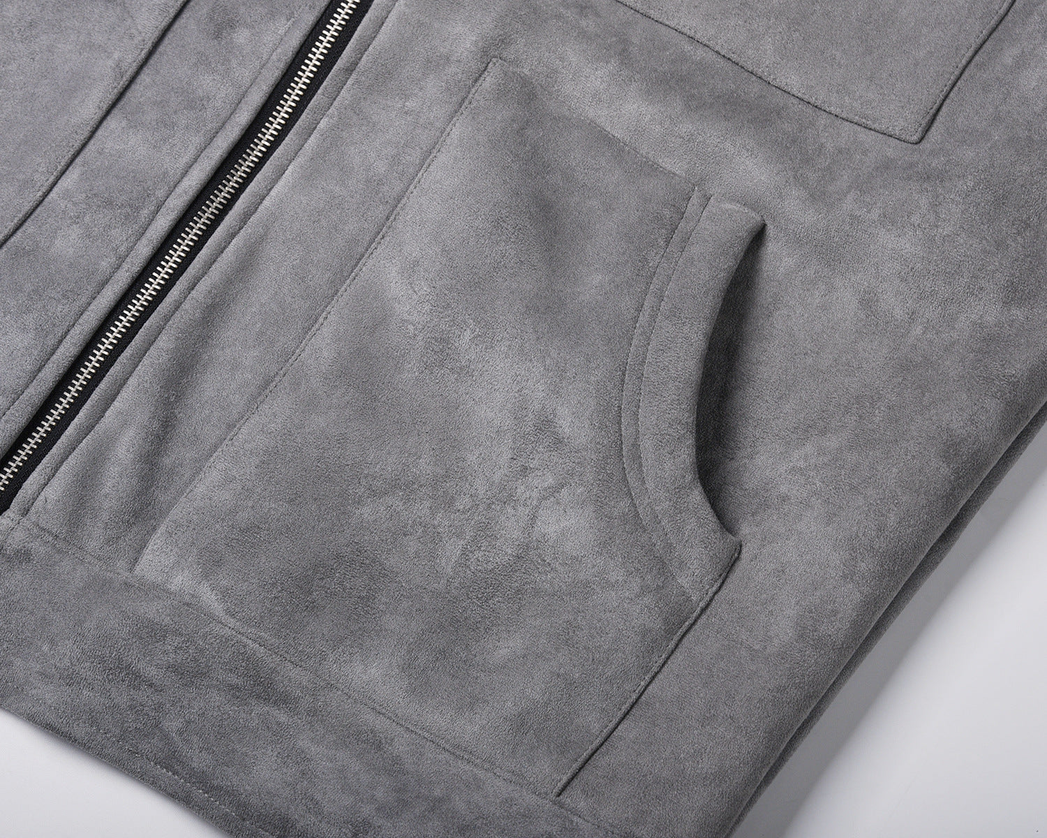 Urban Suede | Übergroße Jacke mit Reißverschluss