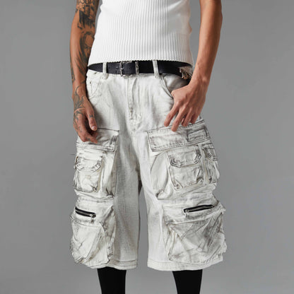Multi-Pocket | Washed Cargo Shorts - Santo 