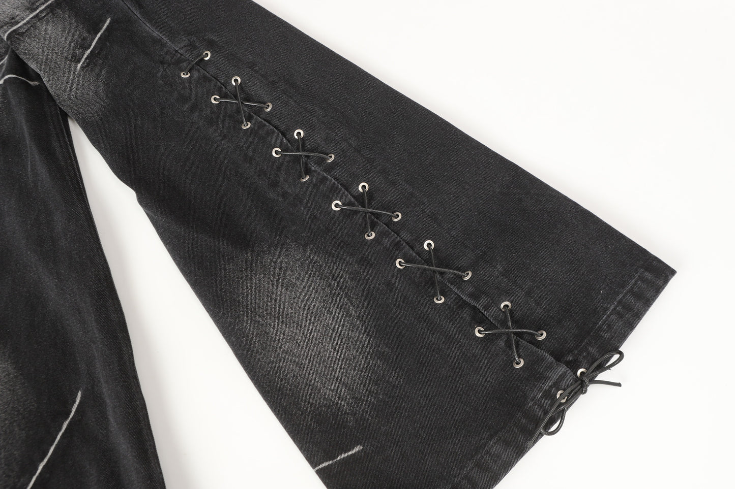 Lace-Up Destroyed | Stacked Jeans - Santo 