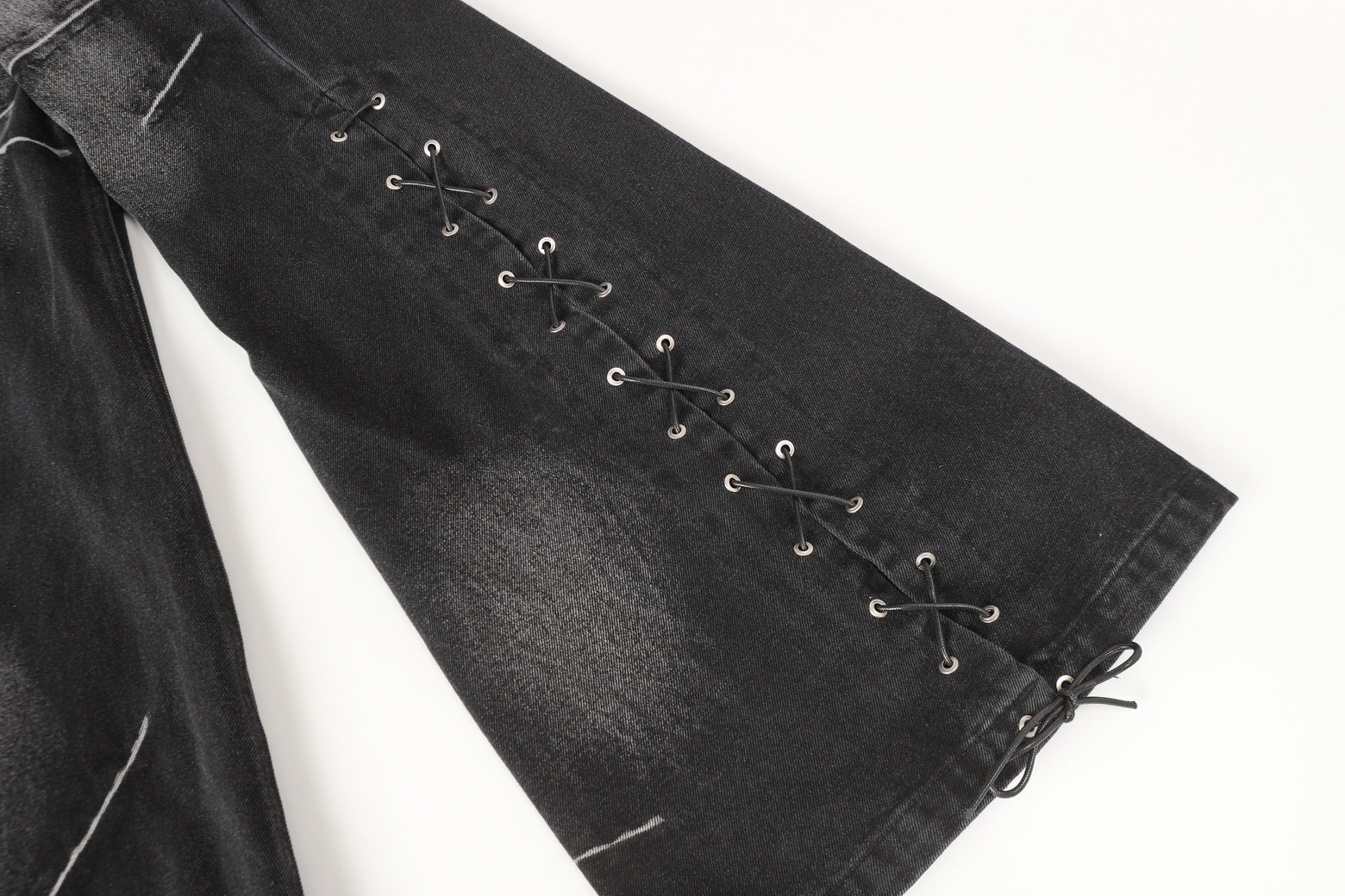 Lace-Up Destroyed | Stacked Jeans - Santo 