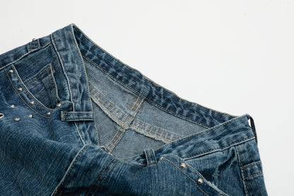 Studded Vintage Denim | Straight Jeans - Santo 
