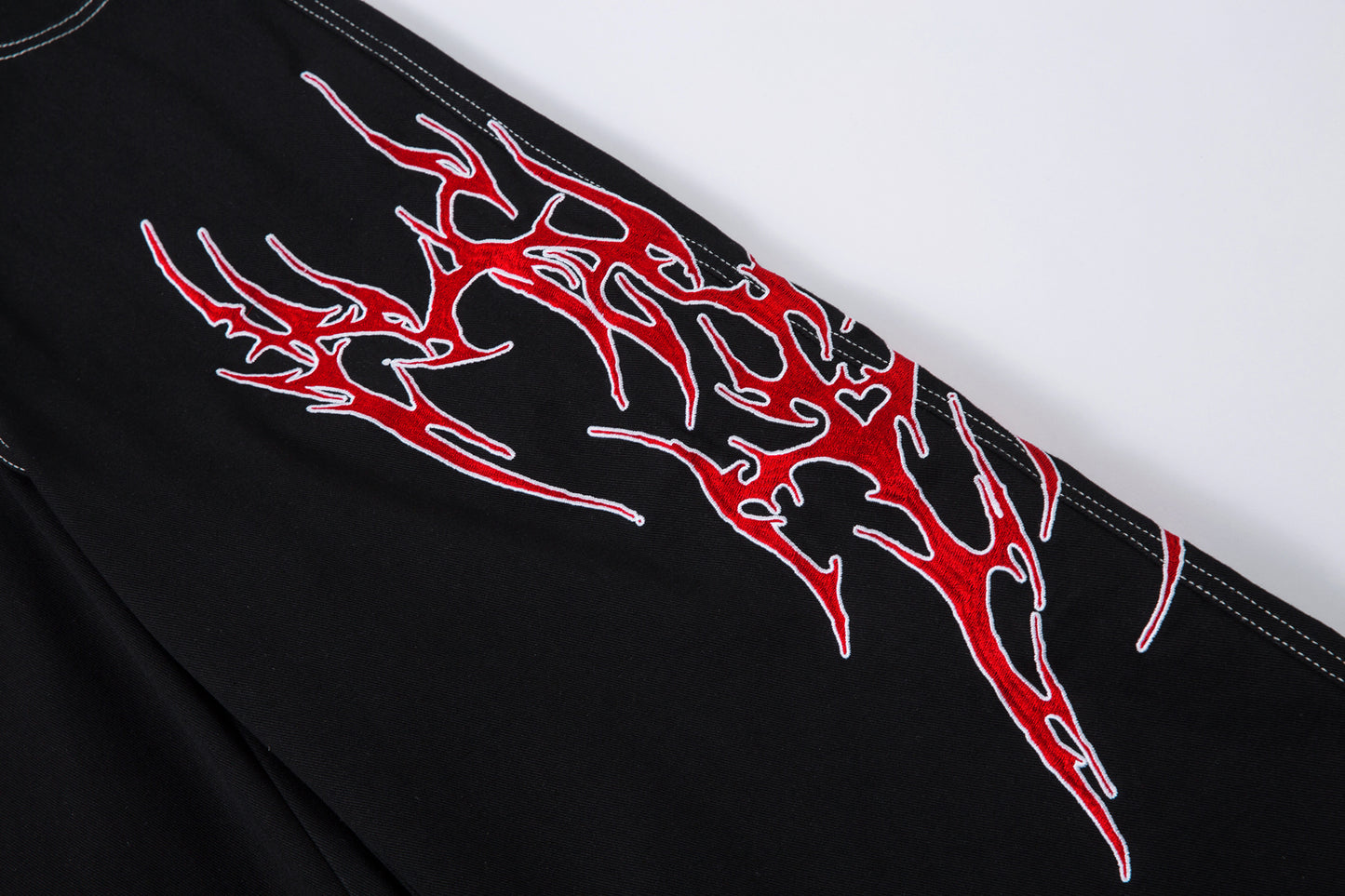 Flame Graphic | Baggy Jeans - Santo 