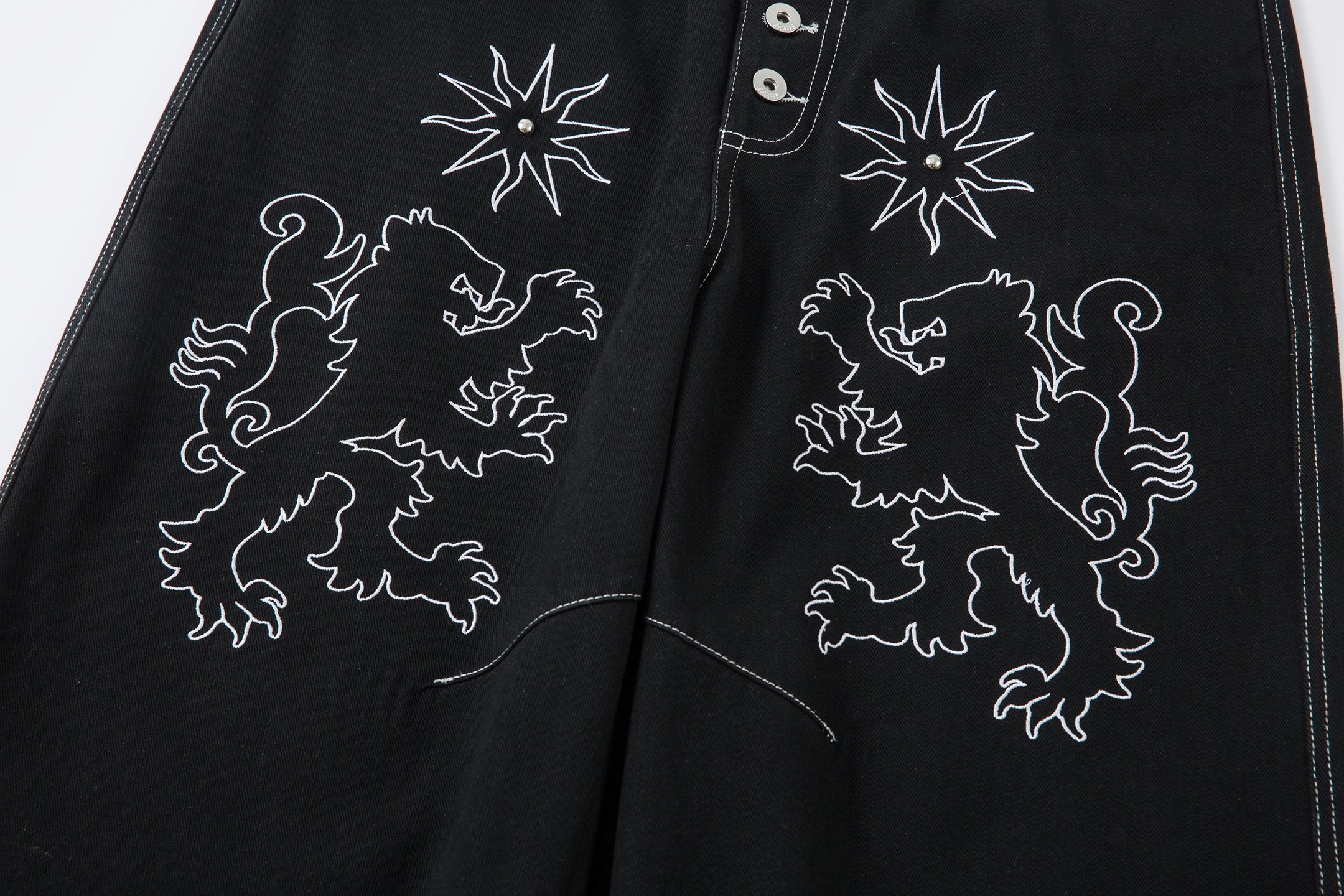Royal Sigil Embroidery | Denim Jeans - Santo 