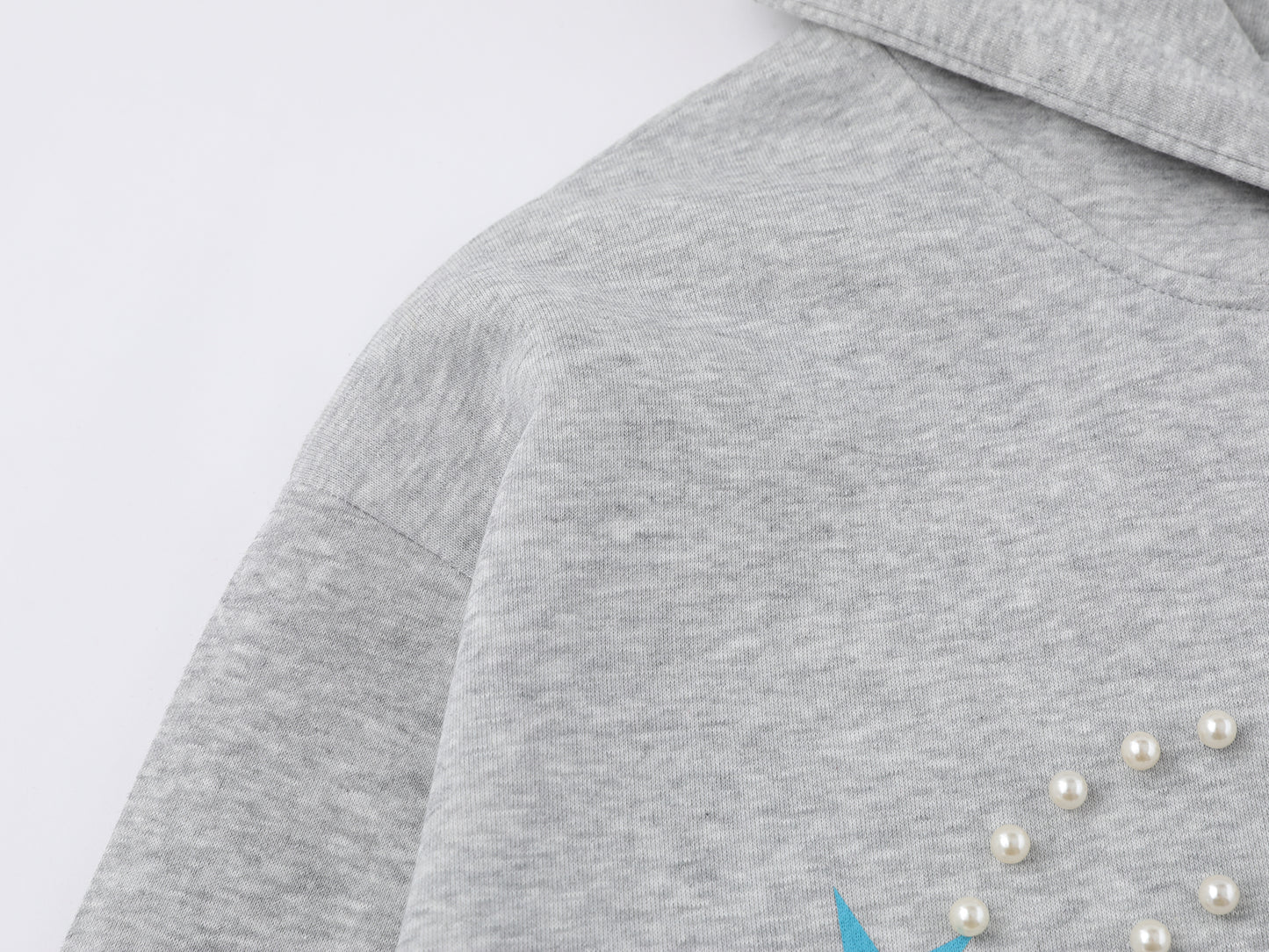 Glitter Star Apple Print | Oversized Hoodie - Santo 