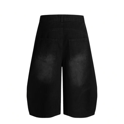 Vintage Stripe | Washed Denim Shorts - Santo 