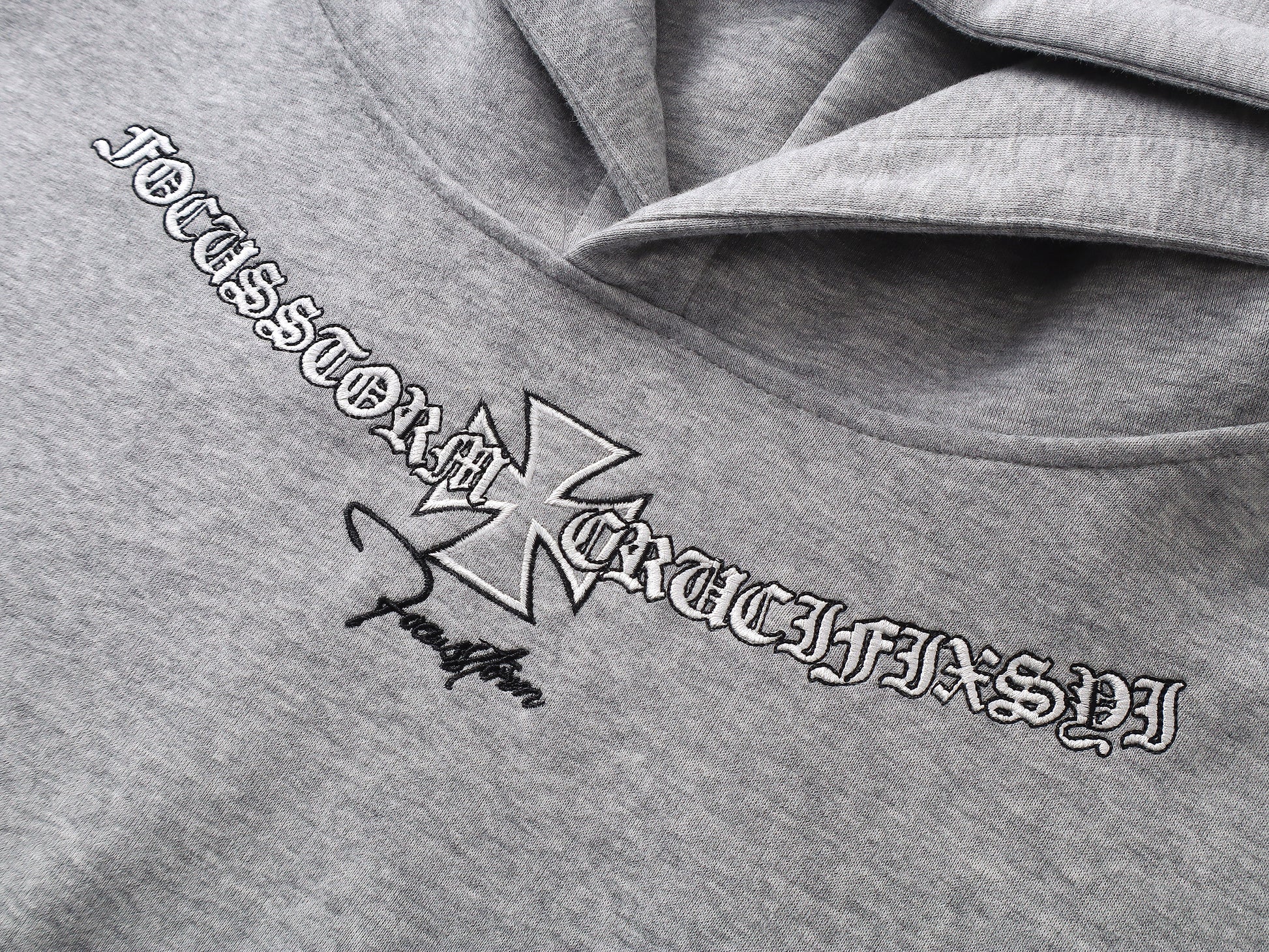 Gothic Logo Embroidered | Oversized Hoodie - Santo 