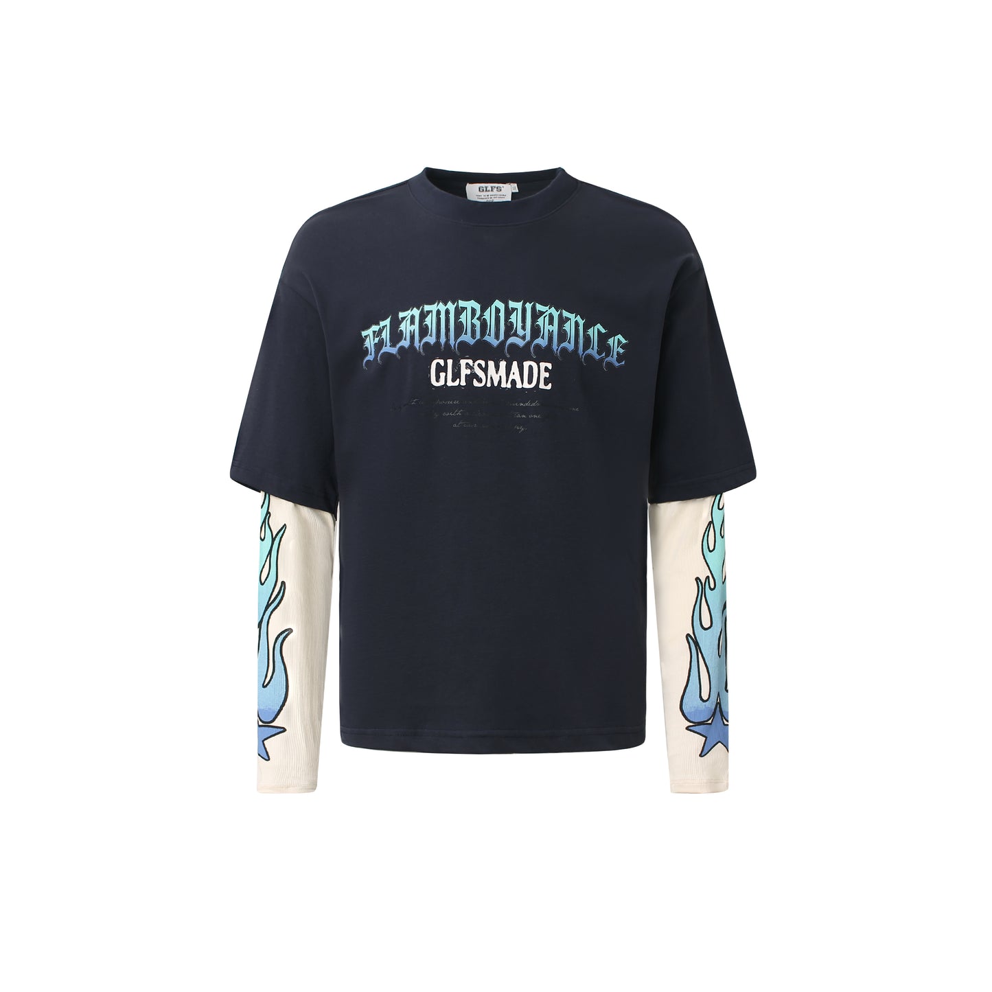 Vintage Flame Letter | Contrast Sweatshirt - Santo 