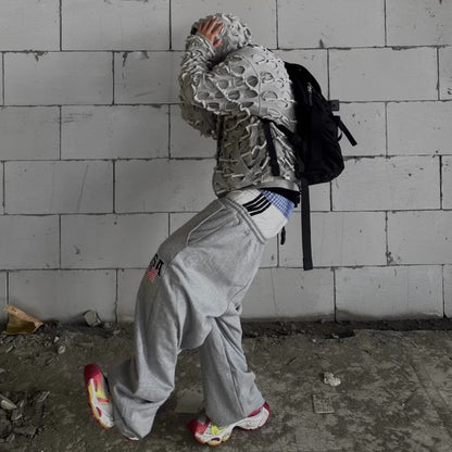 Layered Waistband | Baggy Striped Sweatpants - Santo 