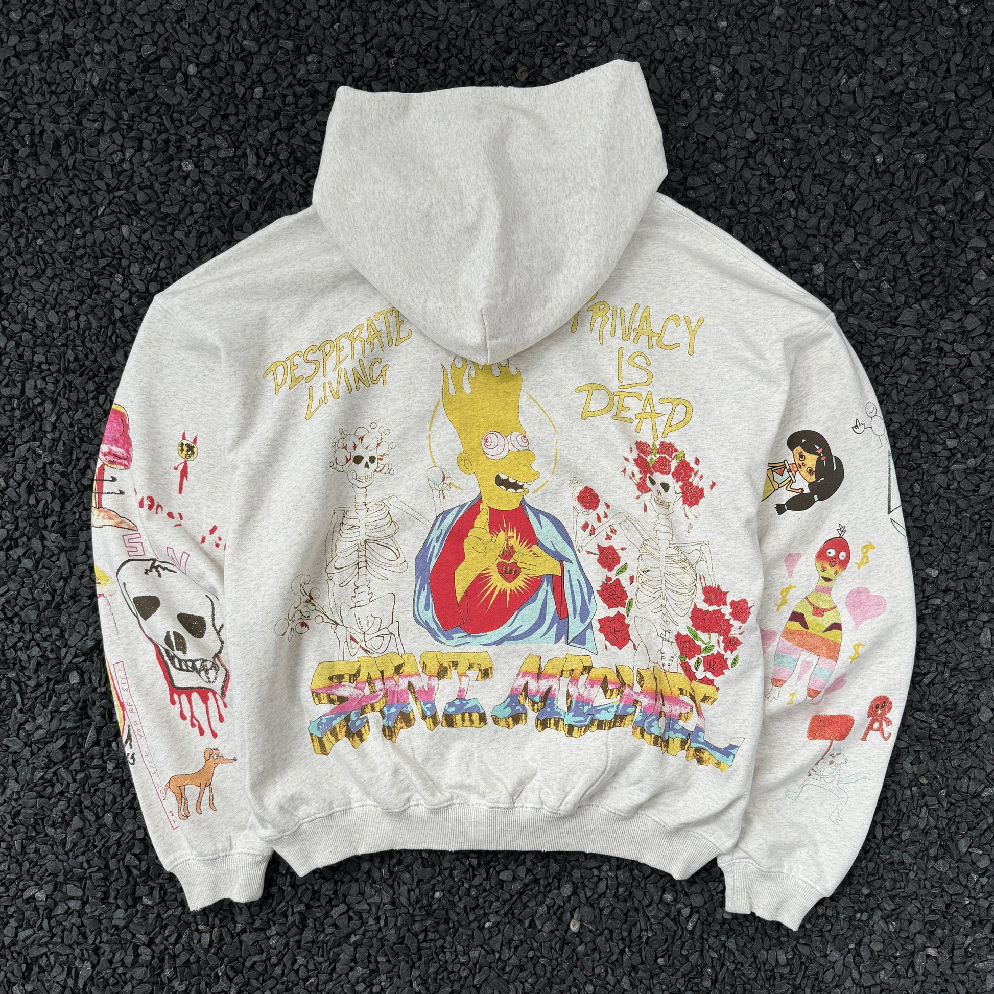 Graffiti Icon Print | Washed Hoodie - Santo 