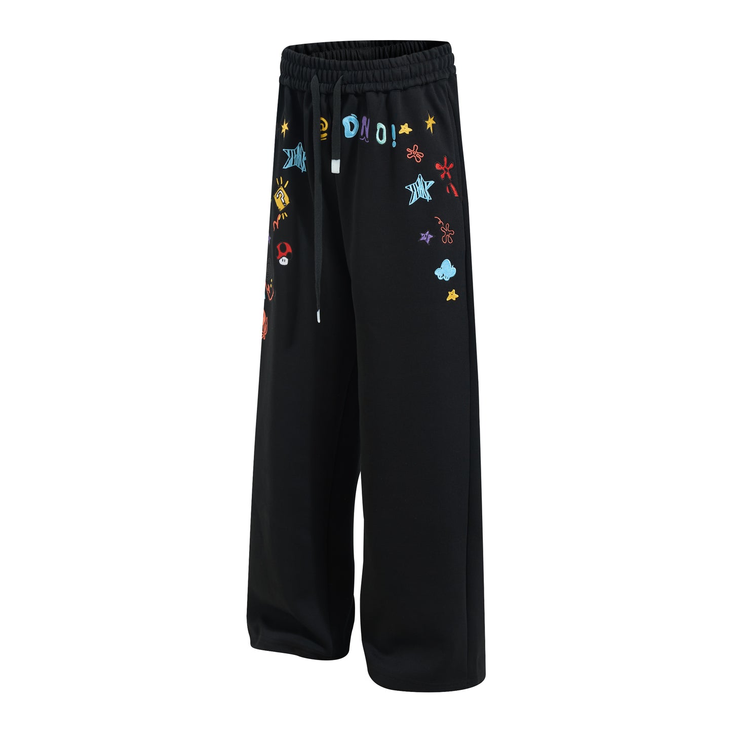 Cartoon Patch Decor | Loose Sweatpants - Santo 