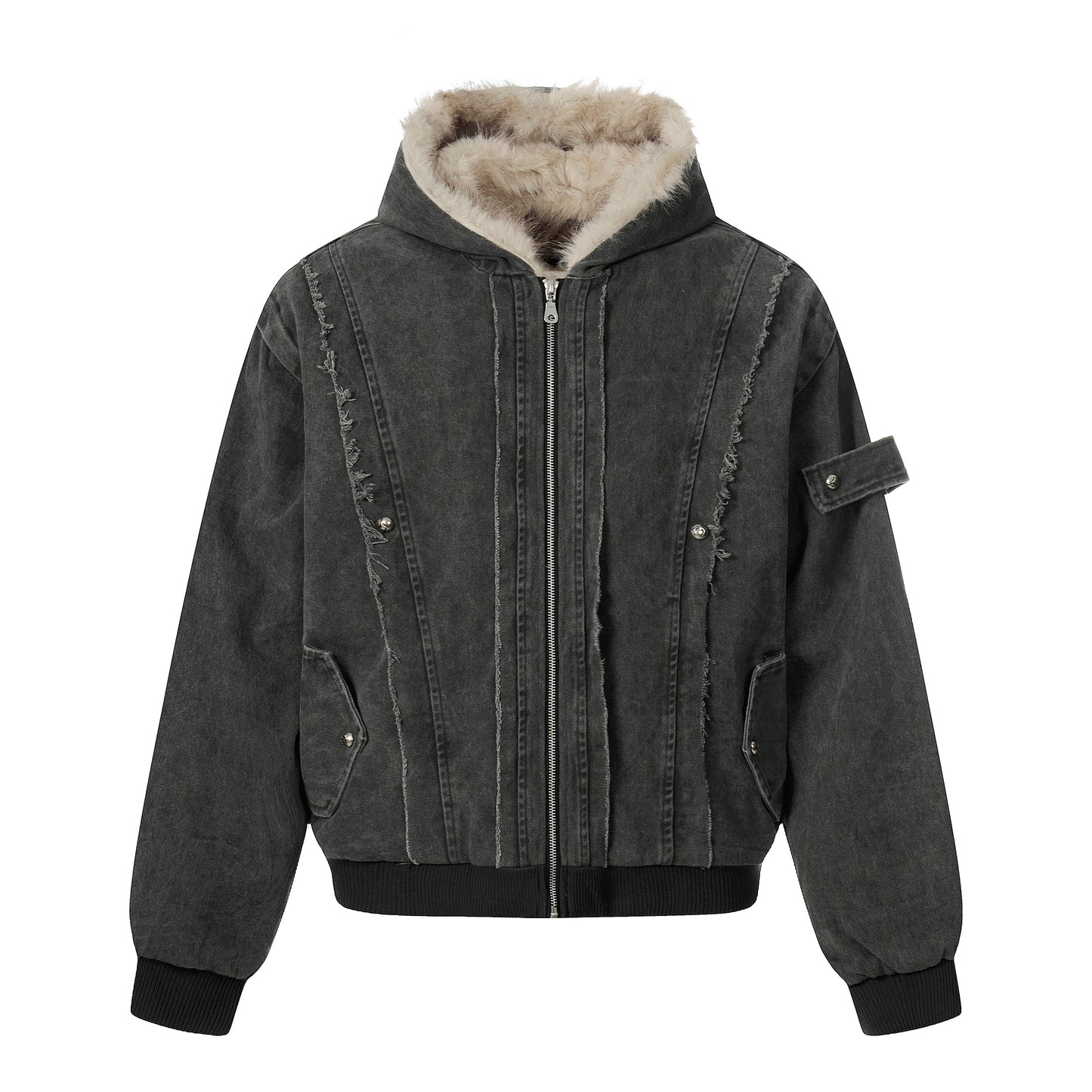 Vintage Distressed | Fur Winter Jacket - Santo 
