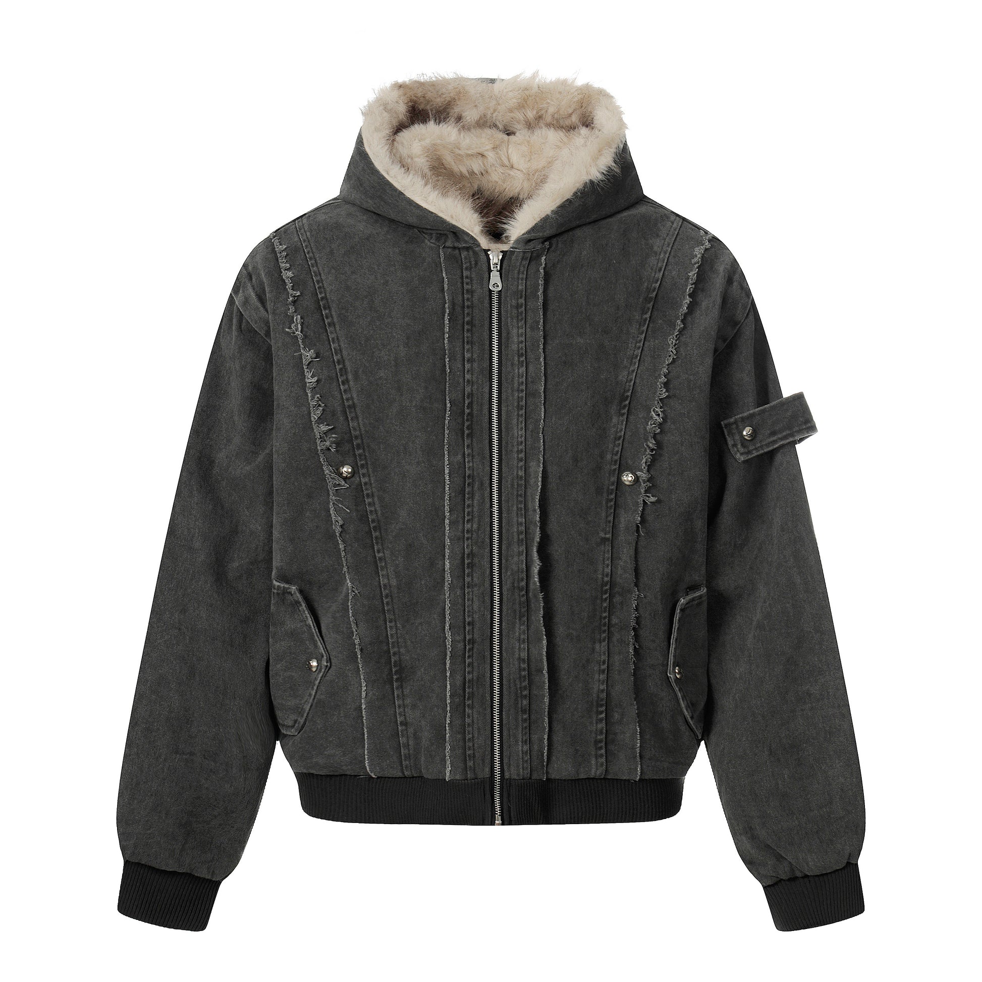 Vintage Distressed | Fur Winter Jacket - Santo 