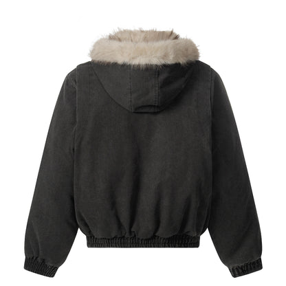 Denim Textured | Fur Streetwear Jacket