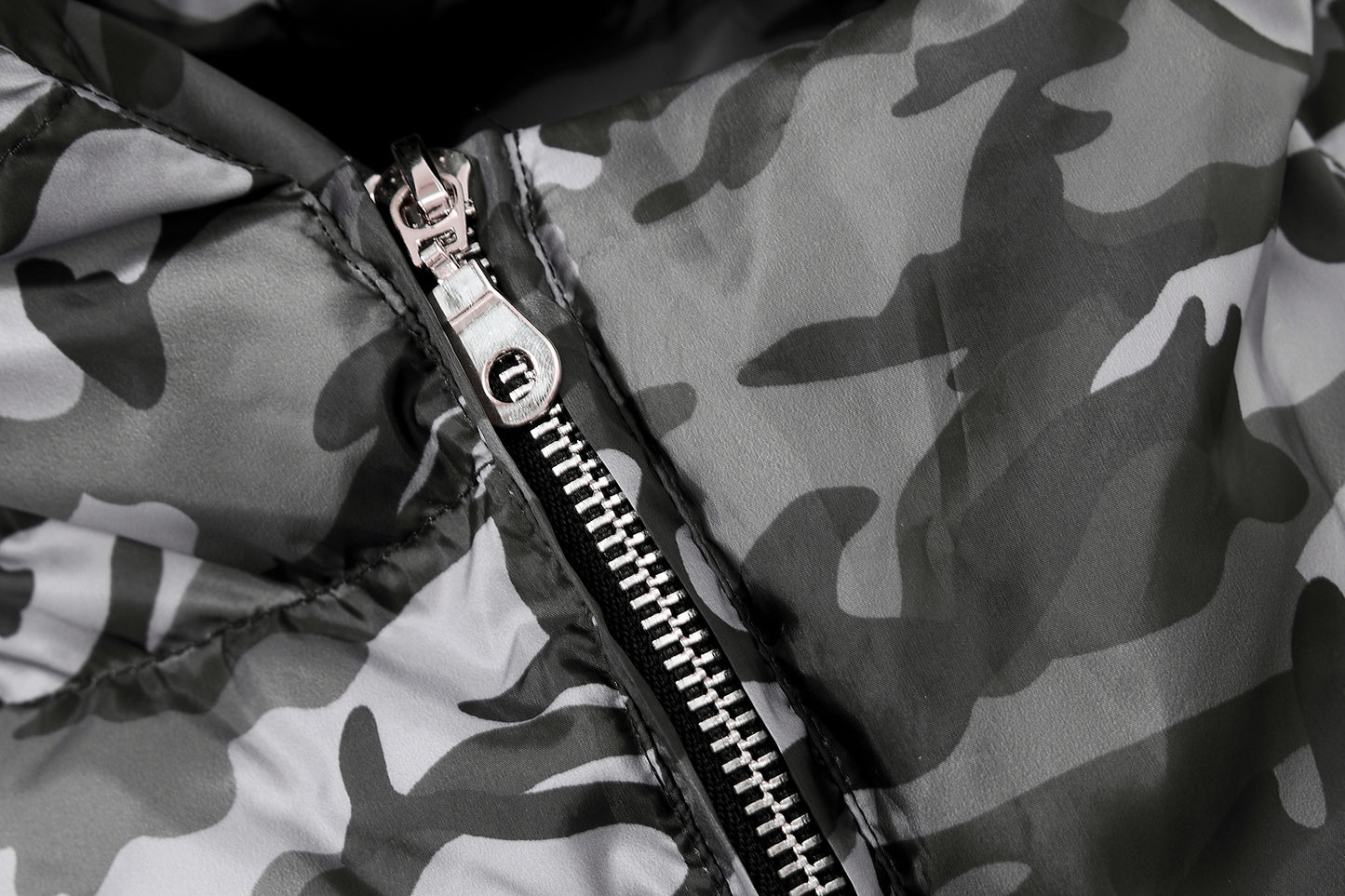 Camo Panel | Short Puffer Jacket
