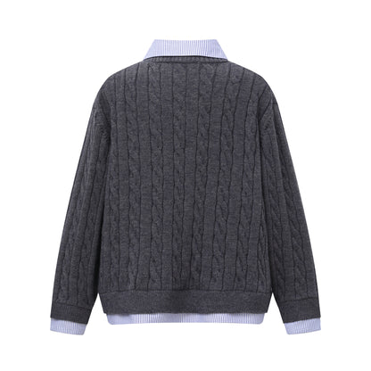 Psycho Reaper | Pull en tricot à motif foncé