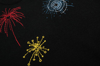 Fireworks Embroidered | Knit Casual Sweater - Santo 