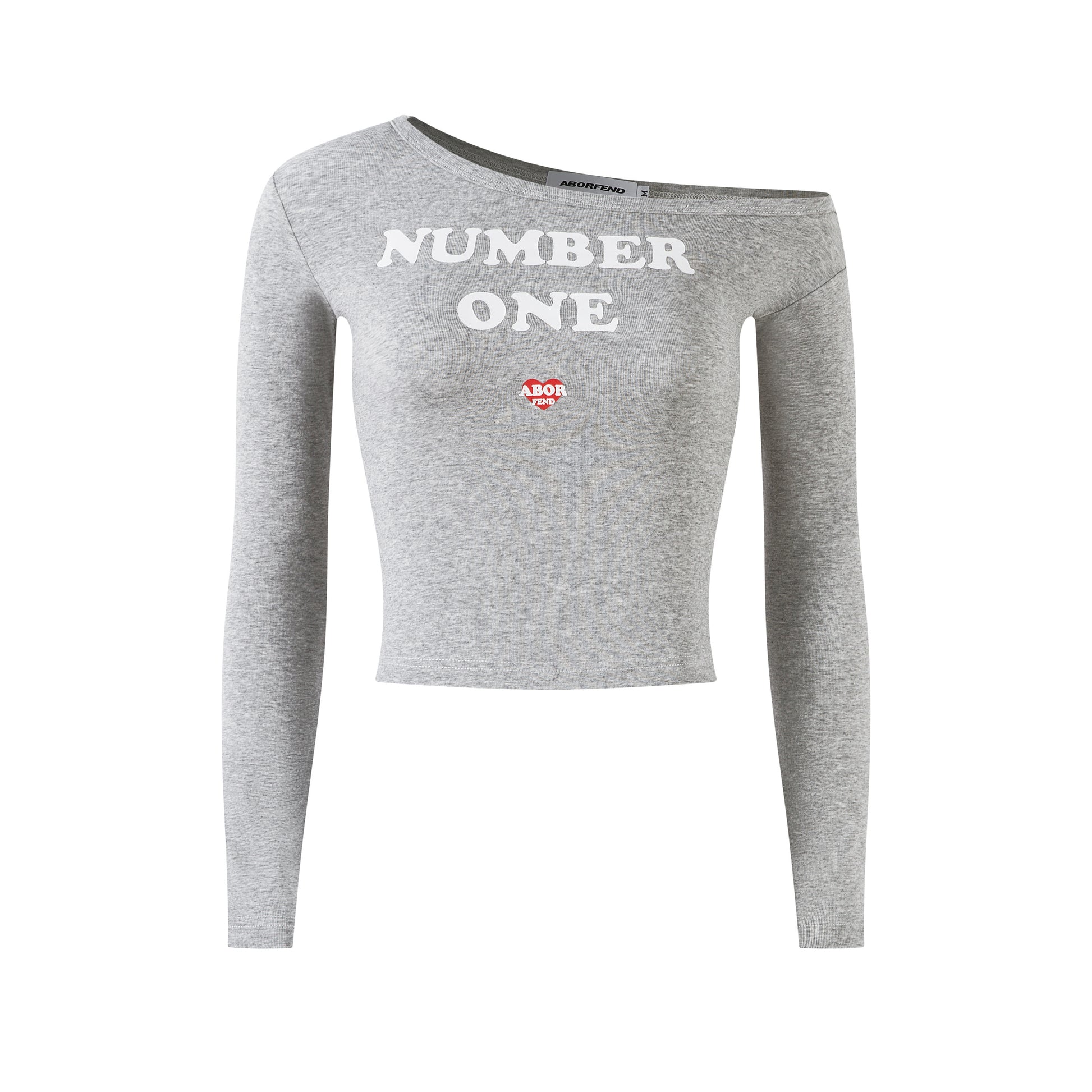 Number One | Off-Shoulder Long Sleeve Tee - Santo 