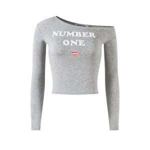 Number One | Off-Shoulder Long Sleeve Tee