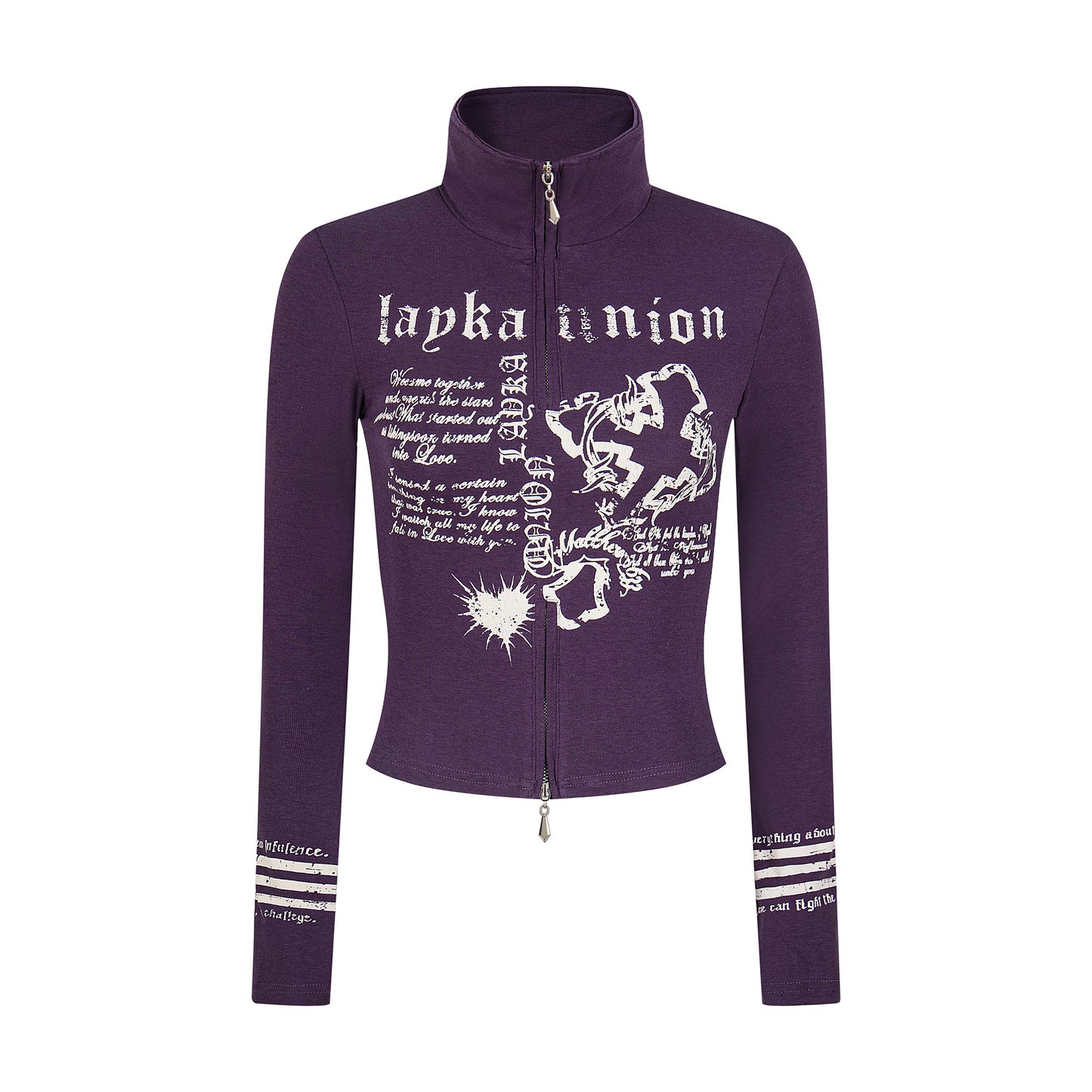 Union Print | Zip-Up Moto Graphic Top