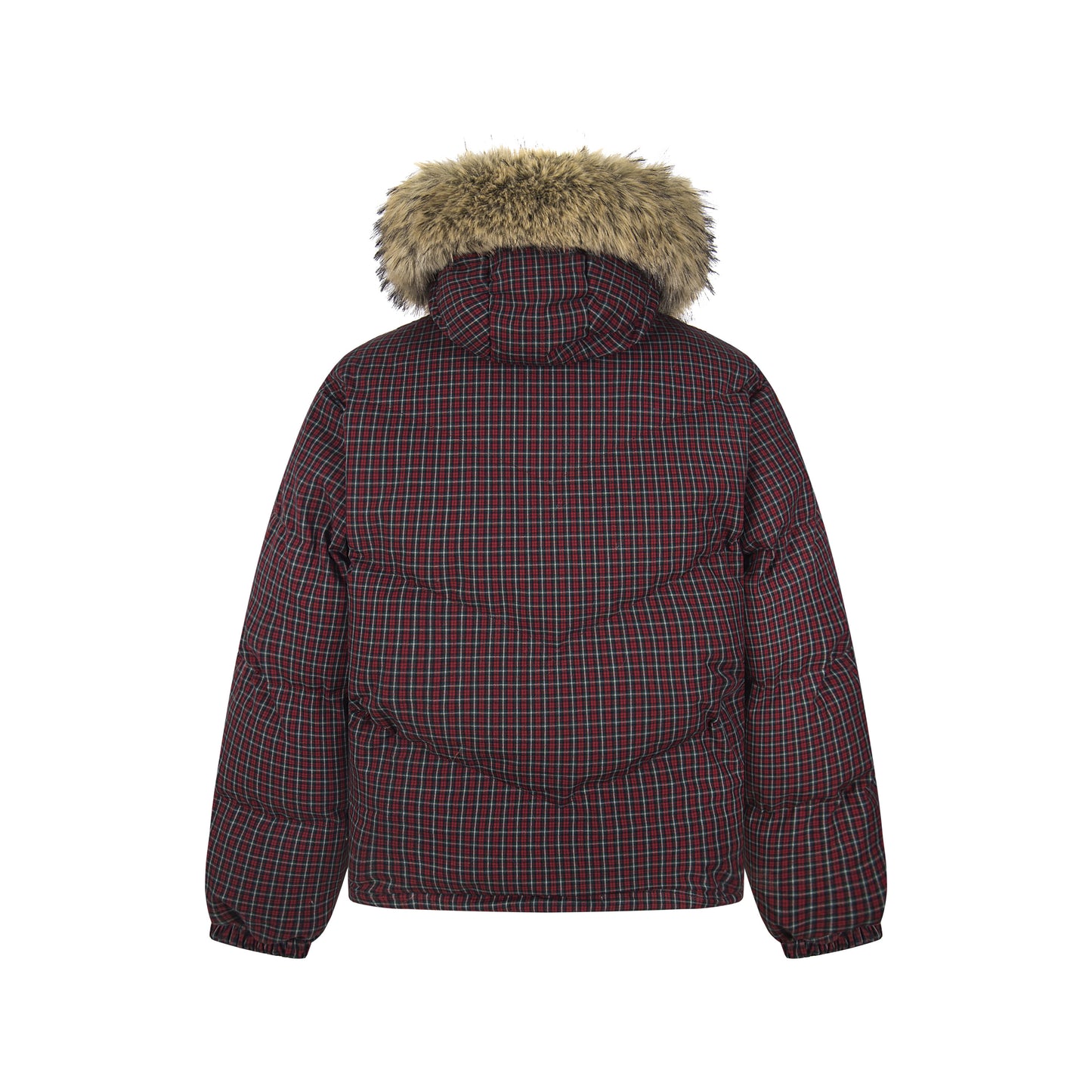 Winter Nest | Faux Fur Trimmed Plaid Puffer