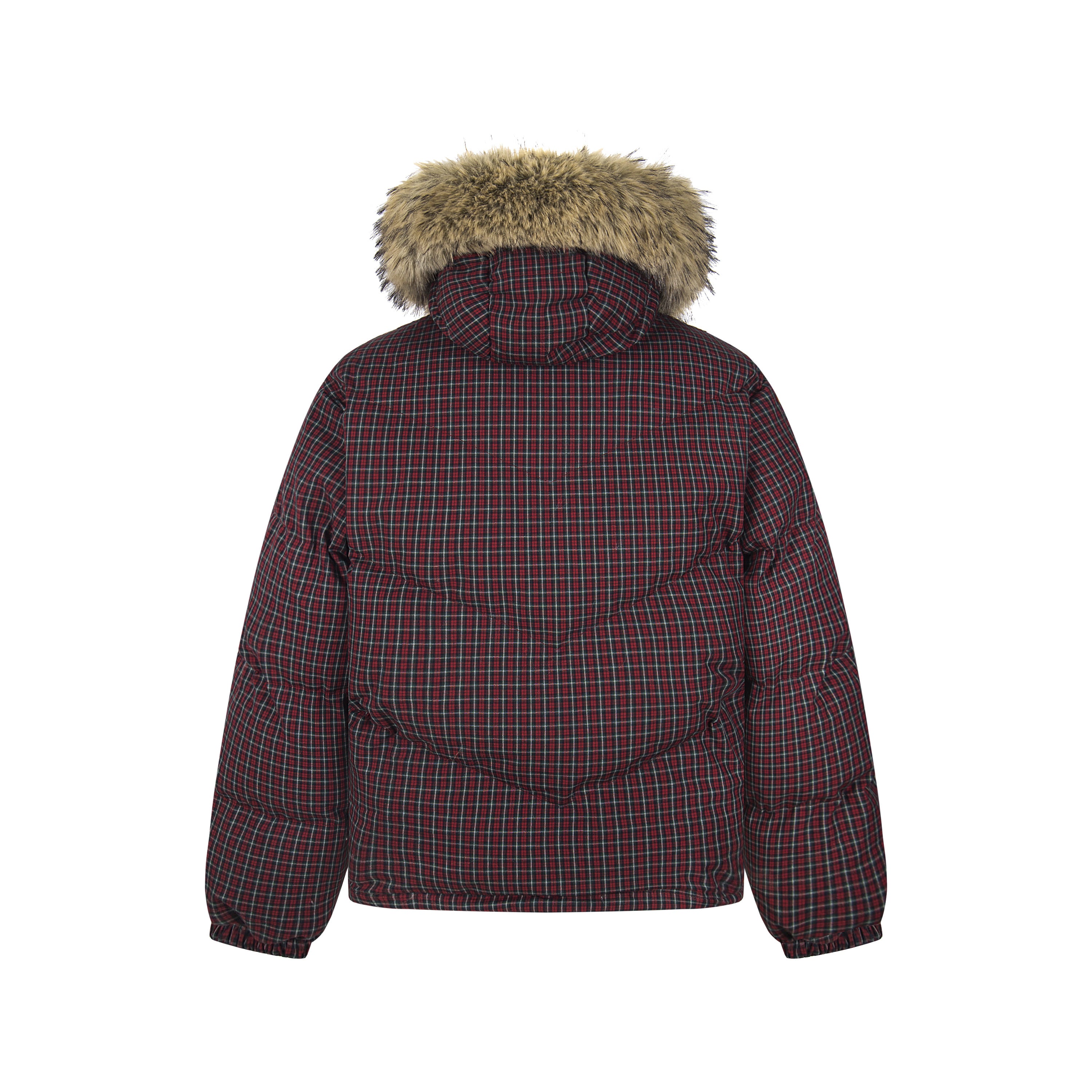 Winter Nest | Faux Fur Trimmed Plaid Puffer