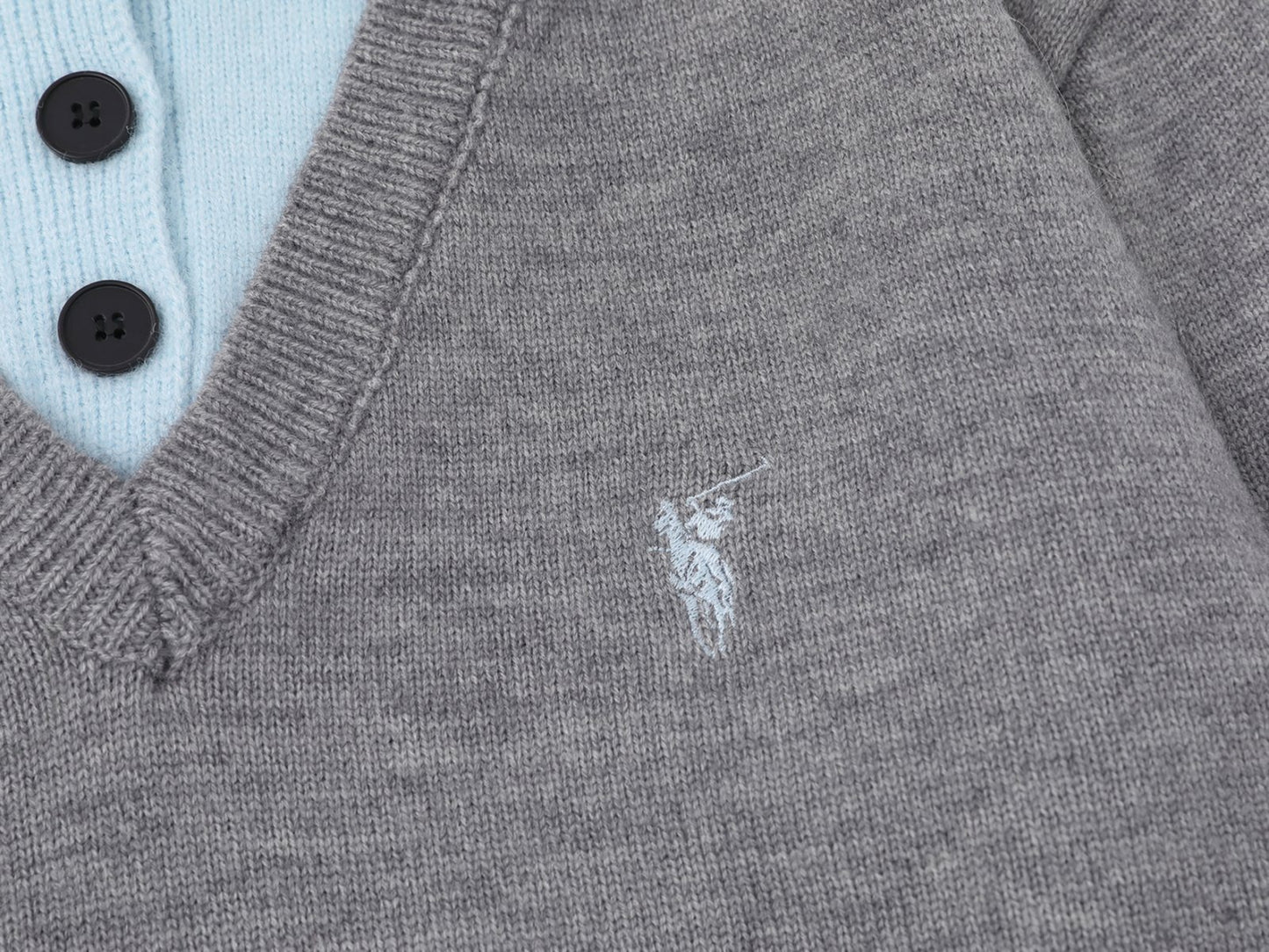 Classic Line | Contrast Collar Knit Polo Sweater - Santo 