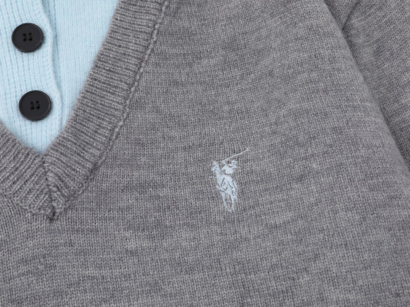 Classic Line | Contrast Collar Knit Polo Sweater - Santo 