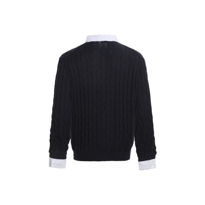 Fuzzy Pup | Dog Sweater with Colorful Knit Scarf