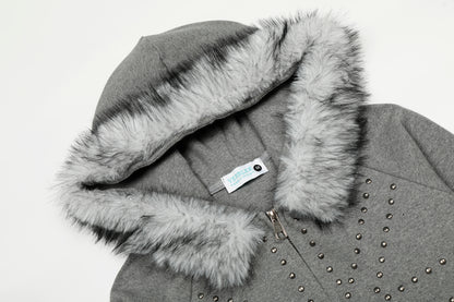 Urban Luxe | Bomber Jacket with Faux Fur Trim - Santo 