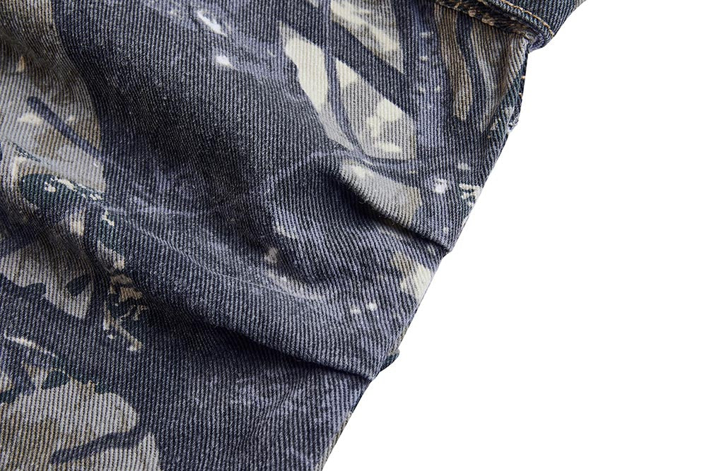 Patchwork vieilli | Pantalon cargo camouflage