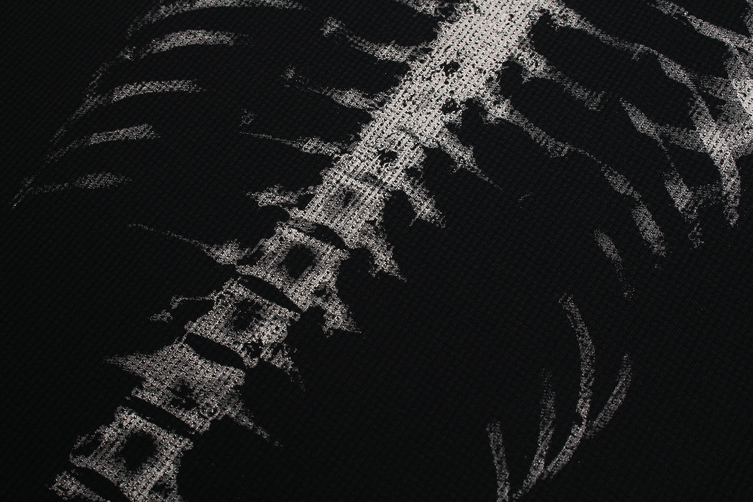 X-Ray Skeleton | Waffle Long Sleeve T-Shirt - Santo 