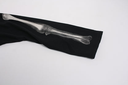 X-Ray Skeleton | Waffle Long Sleeve T-Shirt - Santo 