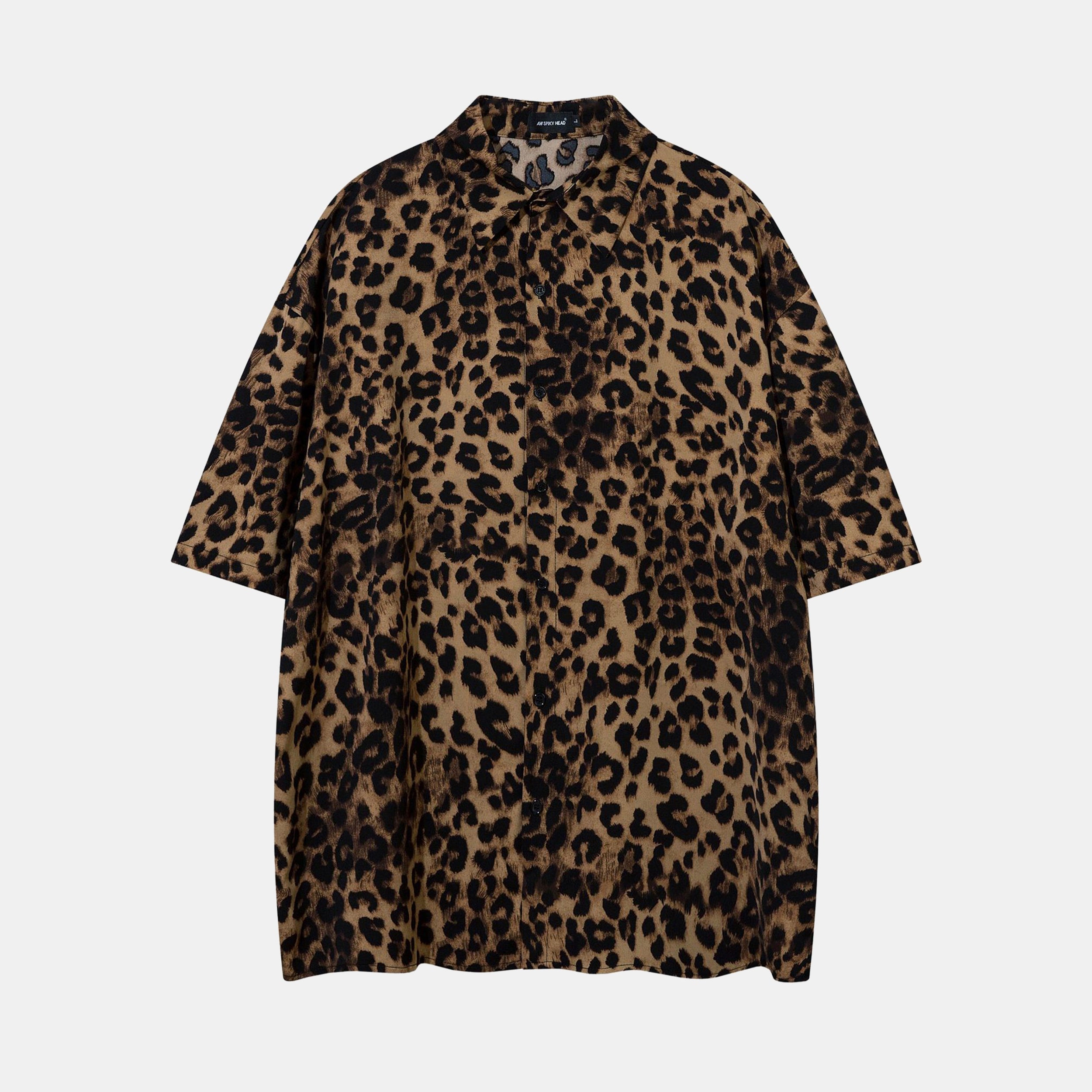 "Leopard Print Short Sleeve" T Shirt - Santo 