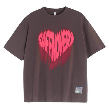 Pink Heart | Y2K Graphic Print T Shirt - Santo 