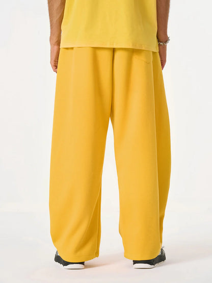 Vintage Side Stripe Pants | Wide Leg Fleece Streetwear Trousers - Santo 