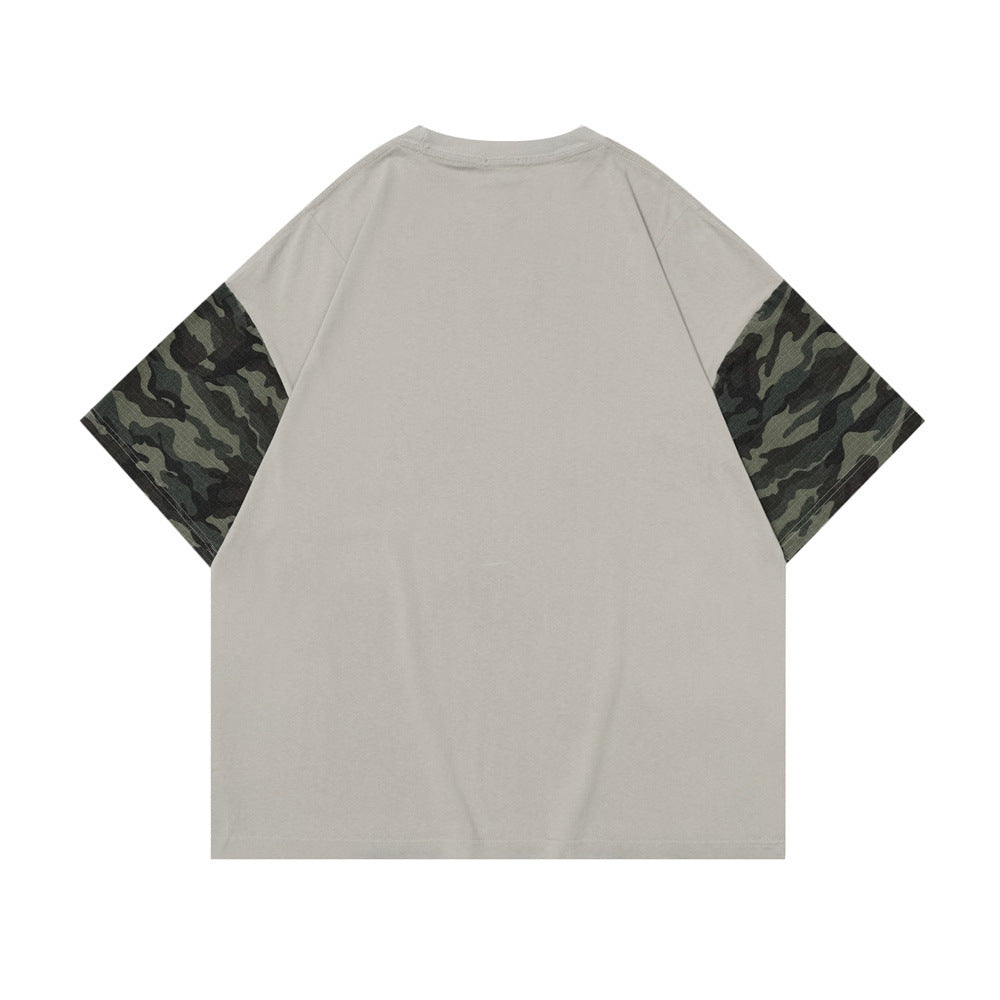 Muster | High Street T-Shirt mit Patchwork-Stickerei